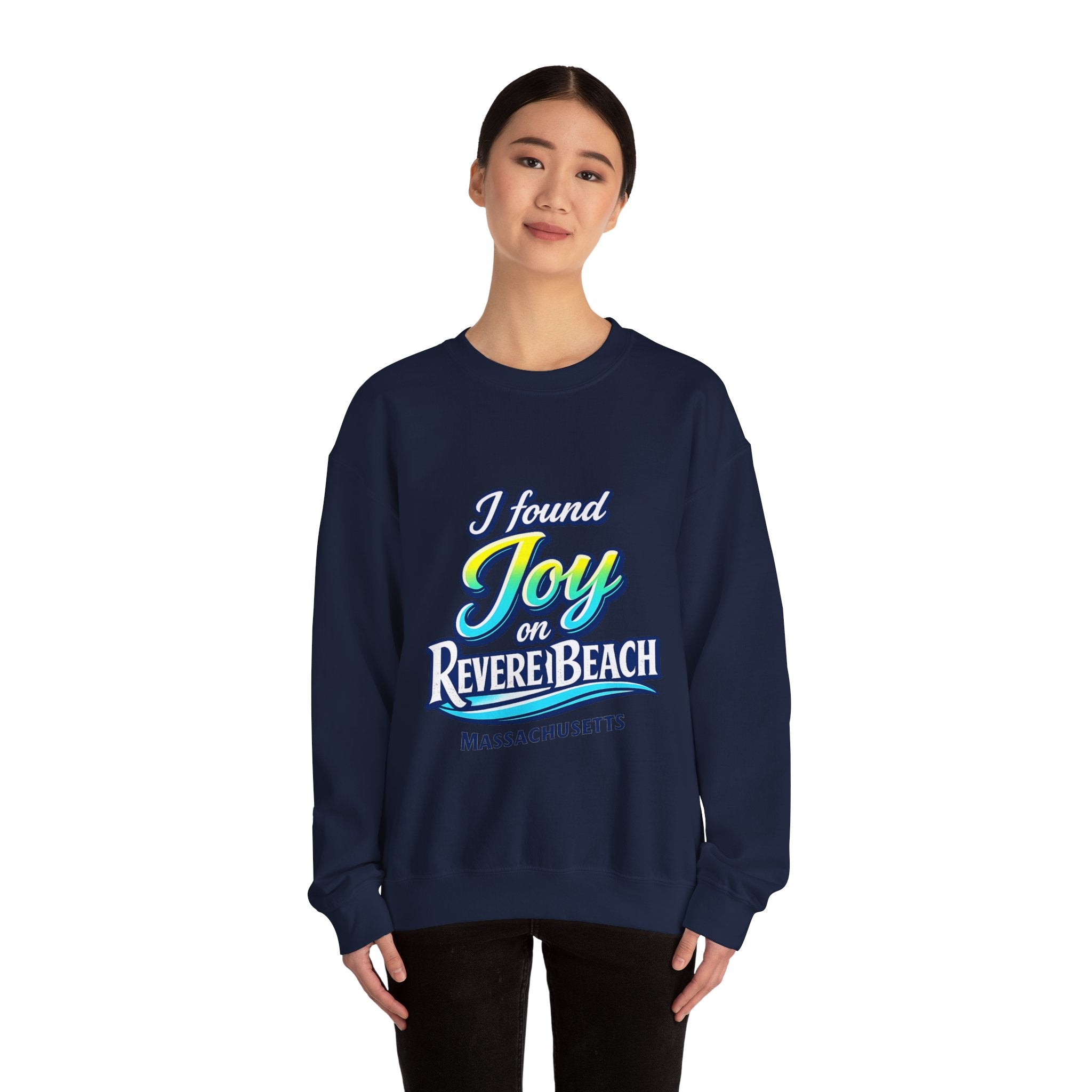Revere Beach Sweatshirt — “I Found Joy on Revere Beach” Travel Souvenir Crewneck