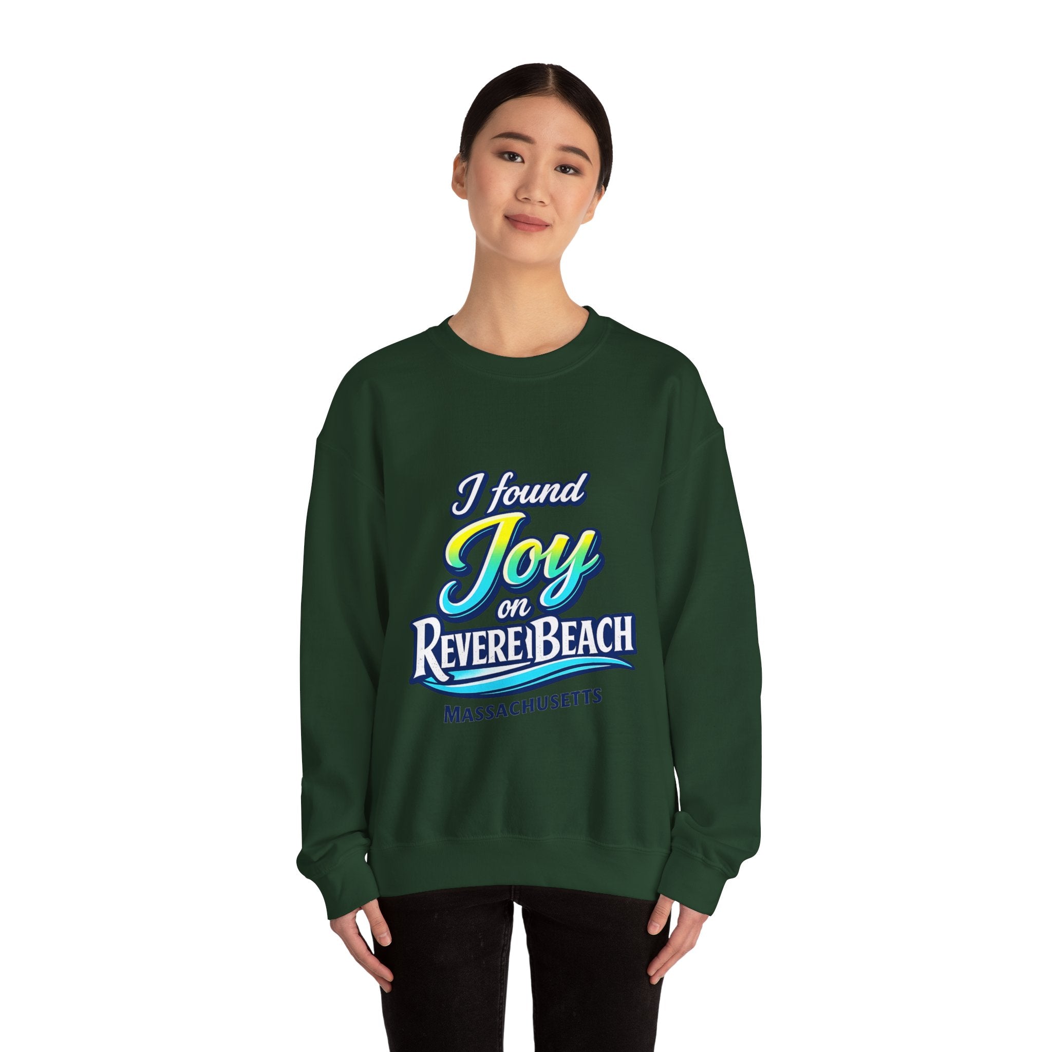 Revere Beach Sweatshirt — “I Found Joy on Revere Beach” Travel Souvenir Crewneck