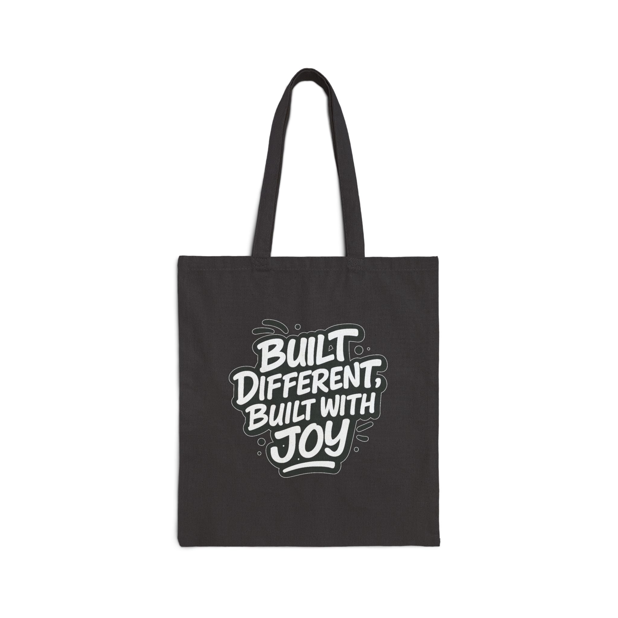 Built Different, Built With Joy Cotton Canvas Tote Bag