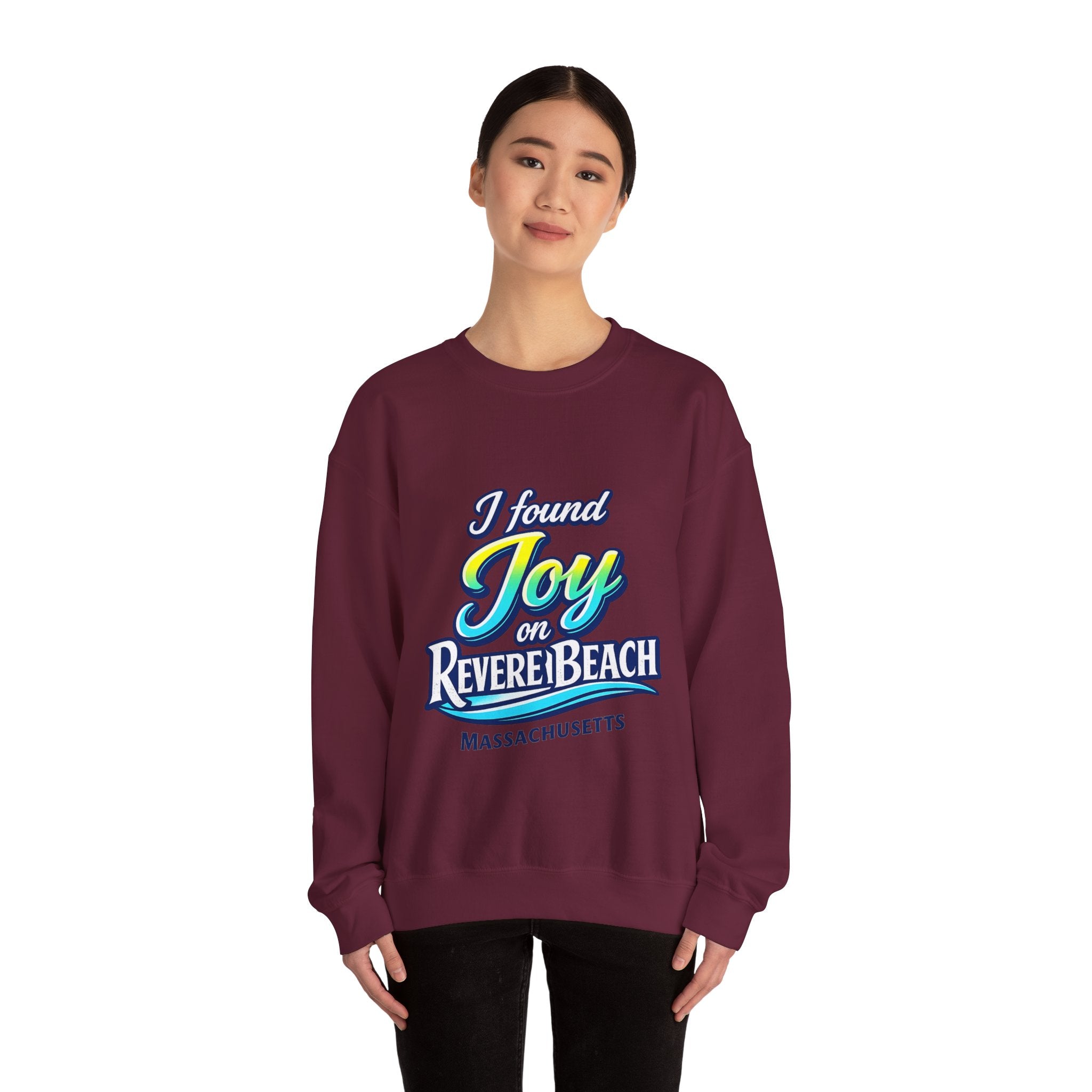 Revere Beach Sweatshirt — “I Found Joy on Revere Beach” Travel Souvenir Crewneck