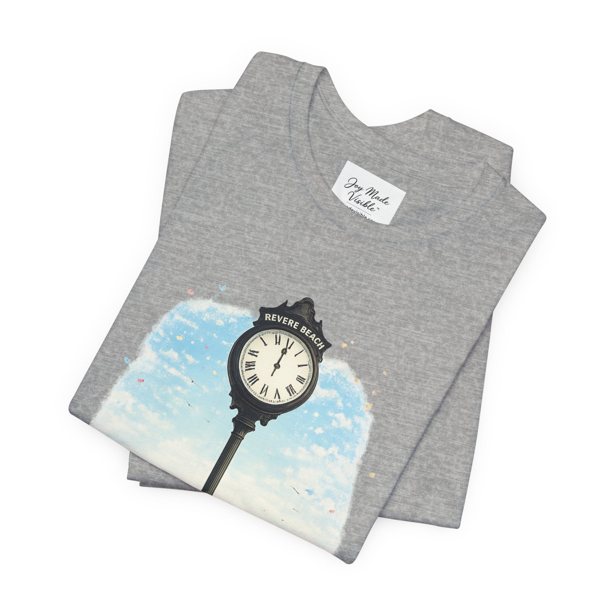 Revere Beach Clock Vintage Tee — 'Revere Beach, Massachusetts' Coastal Souvenir Shirt
