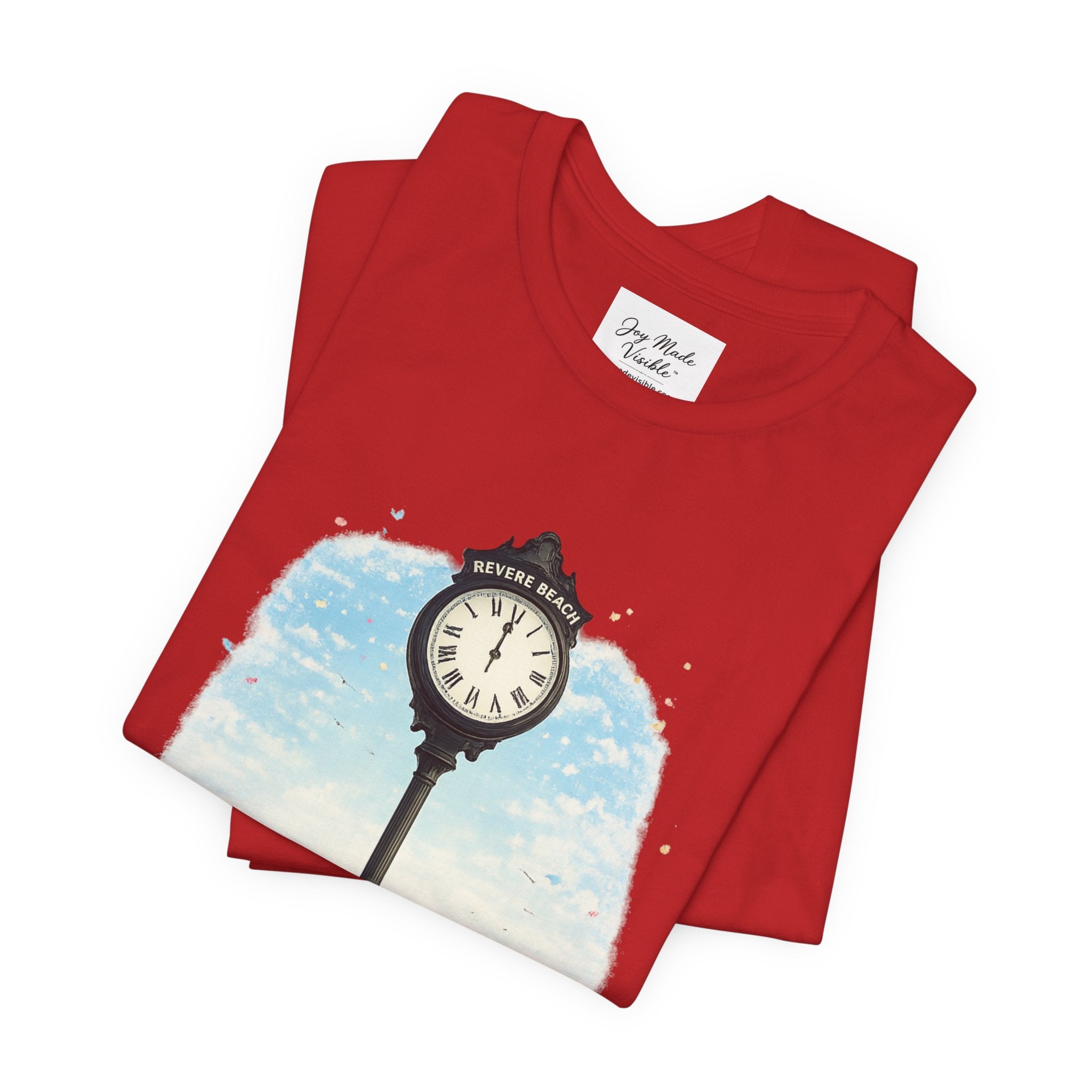 Revere Beach Clock Vintage Tee — 'Revere Beach, Massachusetts' Coastal Souvenir Shirt