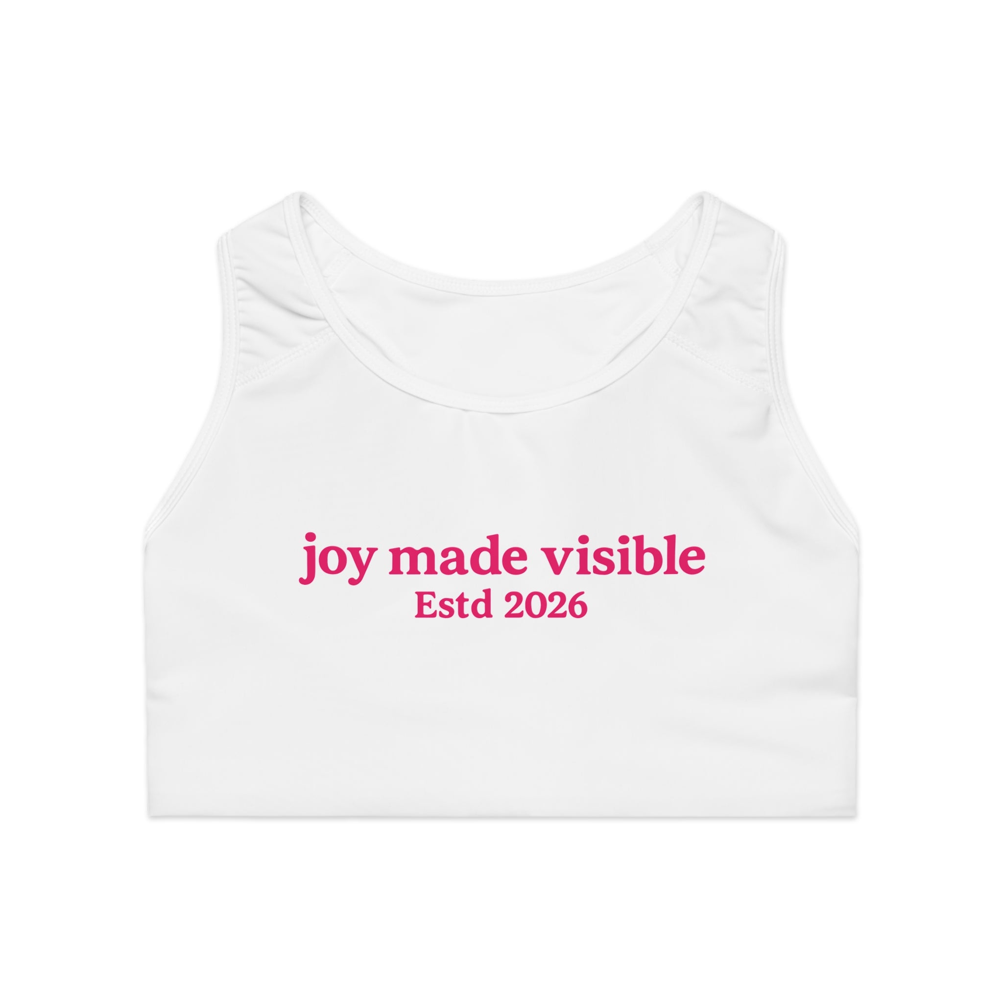 Joy Made Visible Estd 2026 Sports Bra
