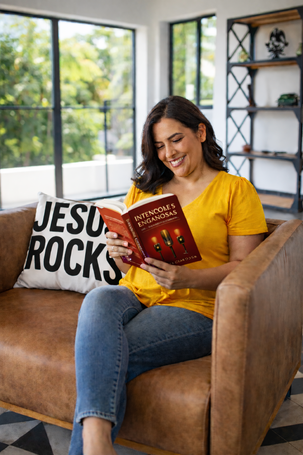 Jesus Rocks Spun Polyester Lumbar Pillow