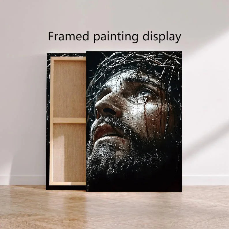 Son of God Cross Canvas Wall Art — Christian Faith Home Decor