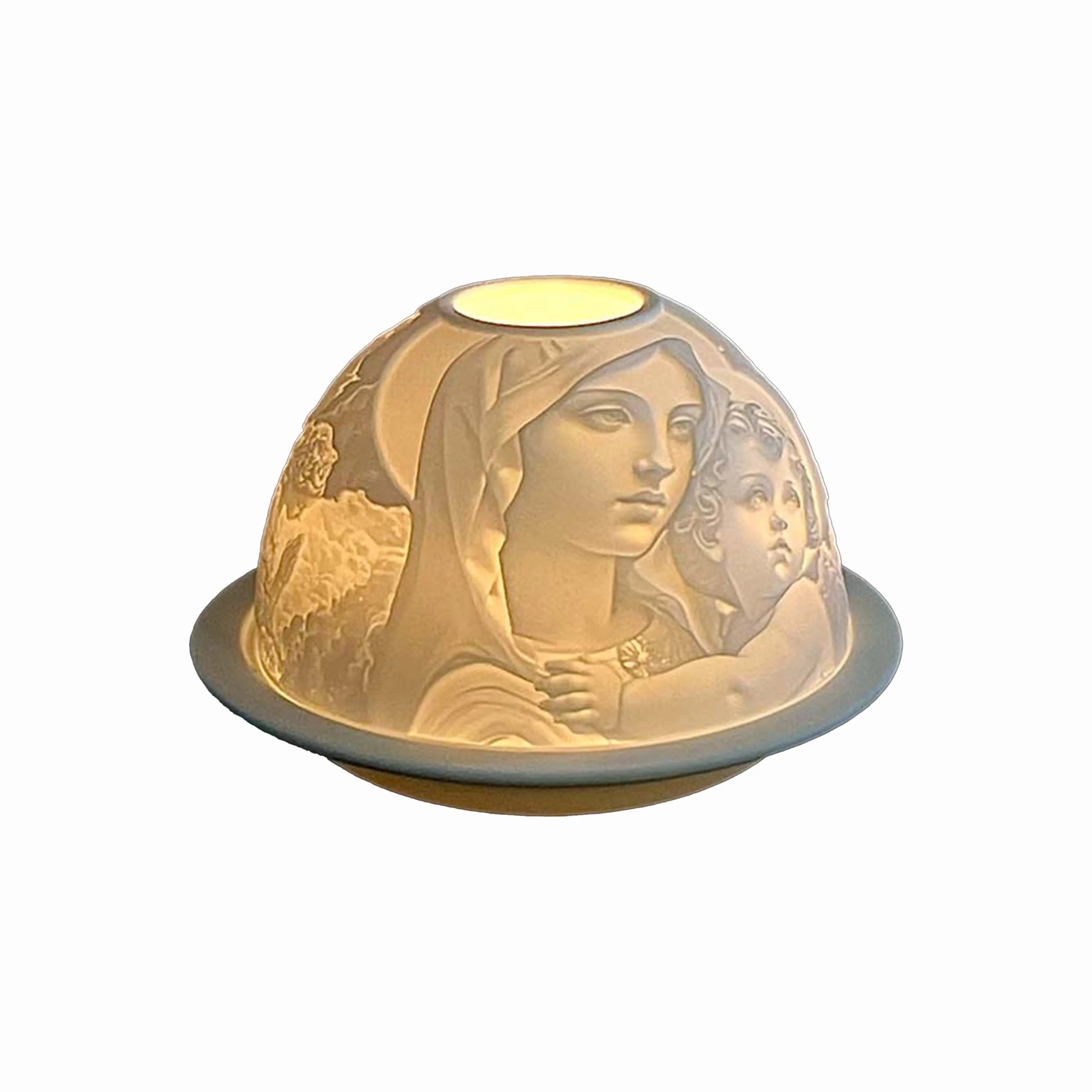 Angel of Faith Porcelain Candle Holder – Christmas Lantern Décor