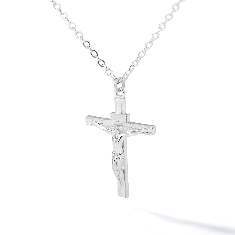 Christian Cross Pendant Necklace — Stainless Steel Faith Chain (Unisex)