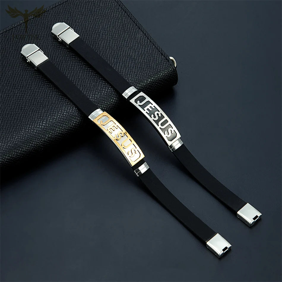 JESUS Loves You Silicone Bracelet — Unisex Christian Faith Wristband