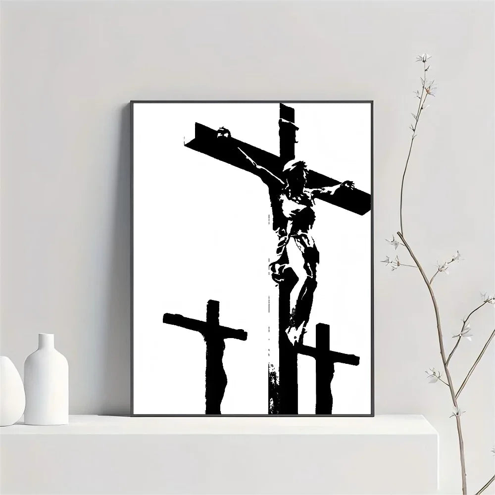 Son of God Cross Canvas Wall Art — Christian Faith Home Decor