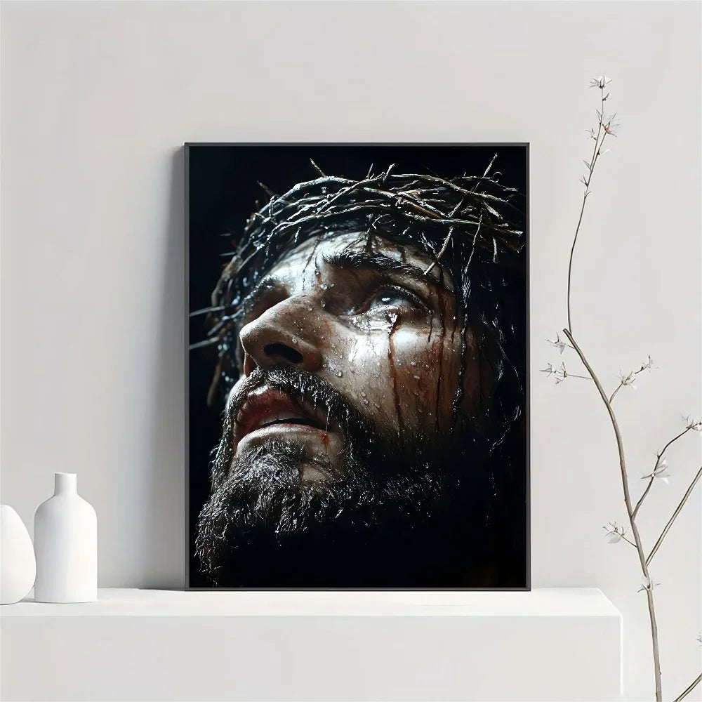 Son of God Cross Canvas Wall Art — Christian Faith Home Decor