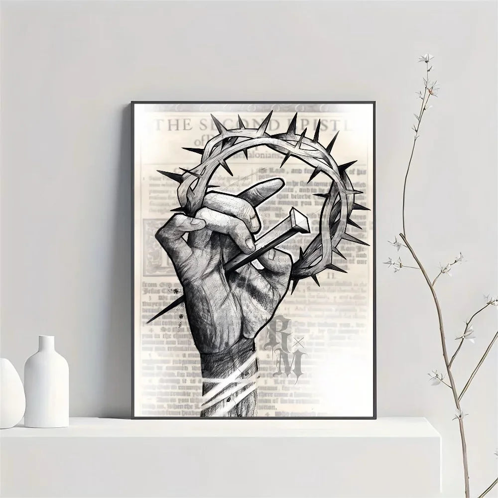 Son of God Cross Canvas Wall Art — Christian Faith Home Decor