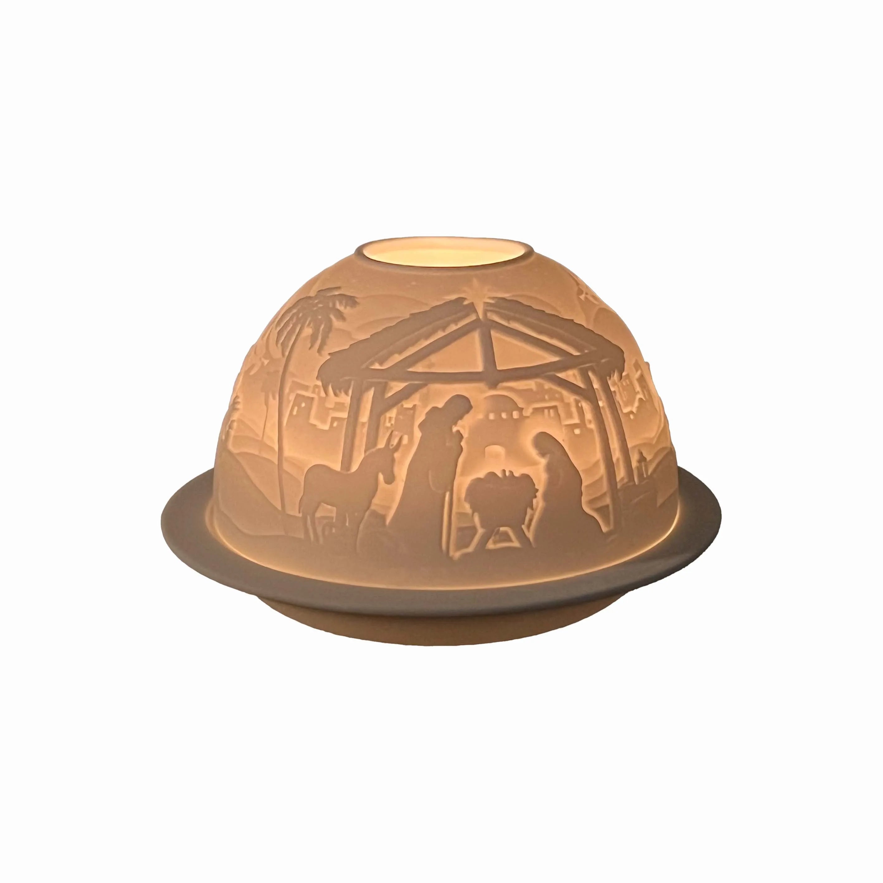 Angel of Faith Porcelain Candle Holder – Christmas Lantern Décor