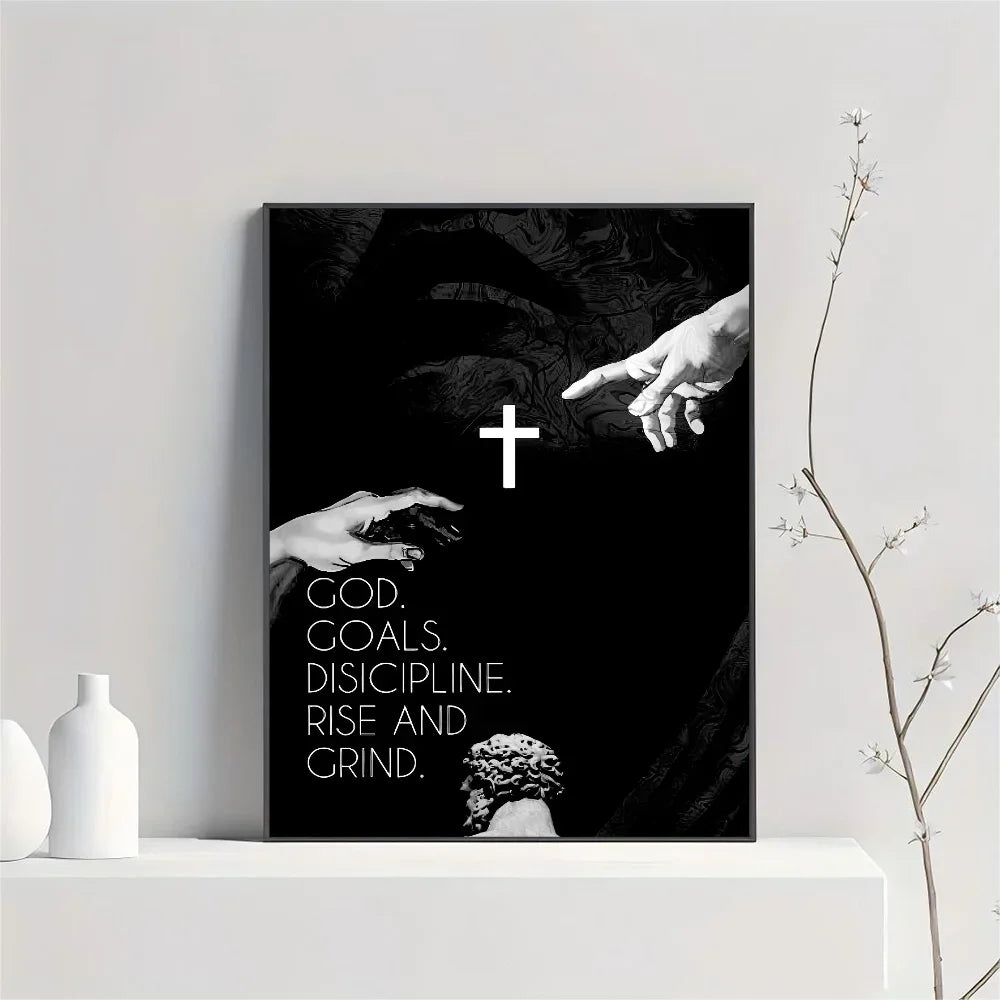 Son of God Cross Canvas Wall Art — Christian Faith Home Decor