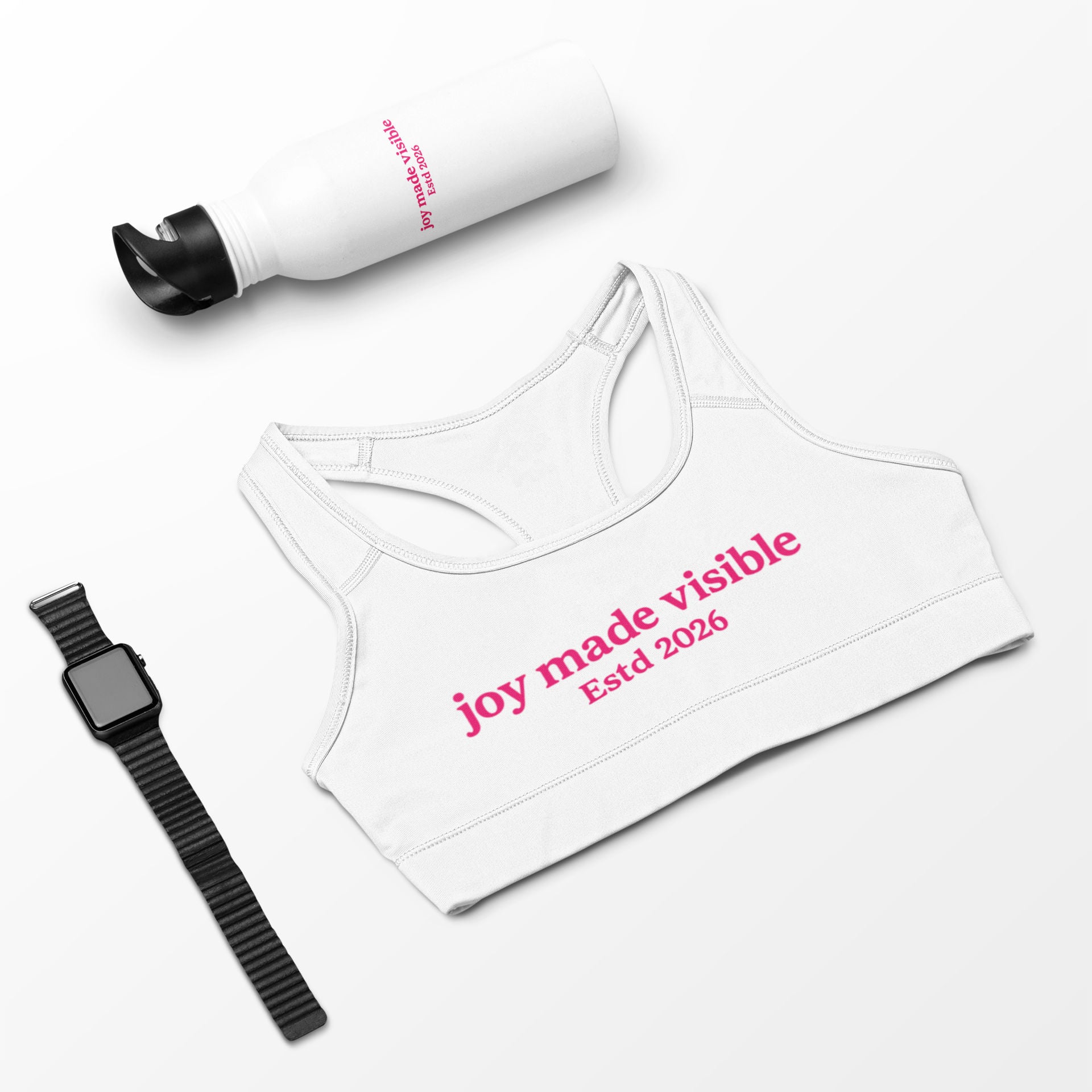 Joy Made Visible Estd 2026 Sports Bra